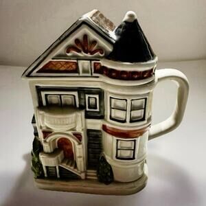 Vintage Otagiri House Teapot 1983 – Ceramic Cottage Teapot Whimsical Kitchen